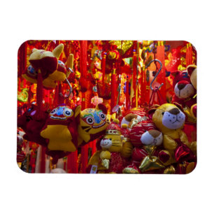 Colourful items for sale in a shop in Hong Kong Magnet