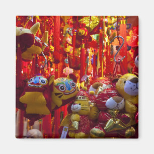 Colourful items for sale in a shop in Hong Kong Magnet