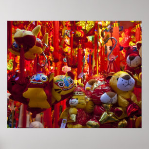 Colourful items for sale in a shop in Hong Kong Poster