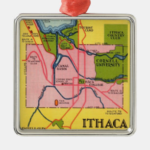 Colourful Ithaca New York Ornament