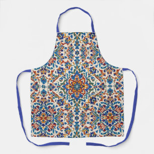 Colourful Iznik Persian Turkish Handpainted Repro Apron