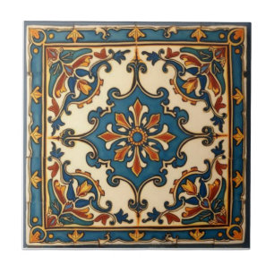 Colourful Iznik Persian Turkish Handpainted Repro Tile