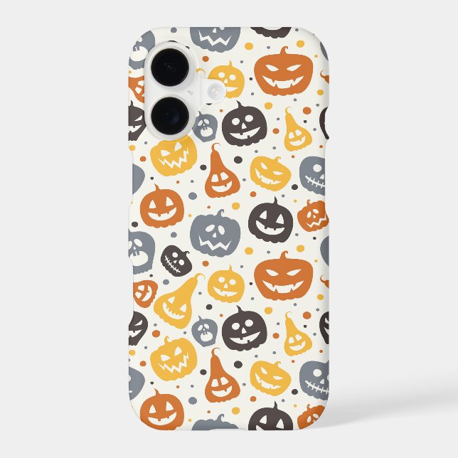 Colourful Jack-O'-Lantern Faces Pattern Samsung Galaxy S21 Case (Back)