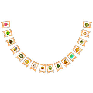 Colourful Jack-o-Lanterns - Bunting Flags