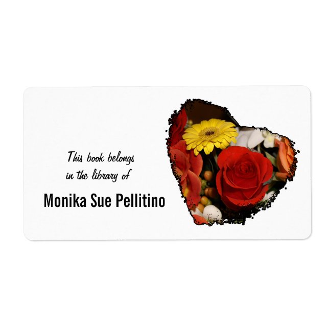 Colourful Jagged Edge Flower Heart (Front)