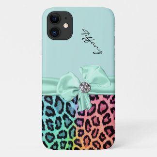 Colourful Jaguar Print iPhone 11 Case