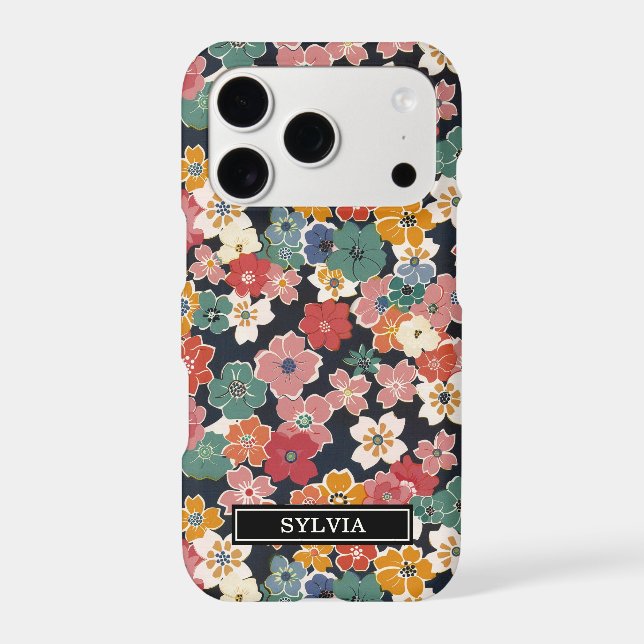 Colourful Japanese Floral Print Monogrammed (Back)