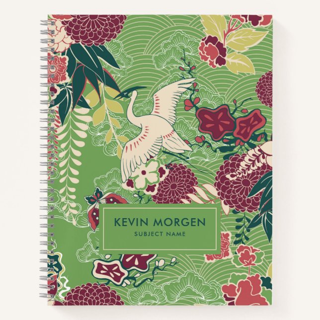 Colourful Japanese Silk Pattern Notebook (Front)