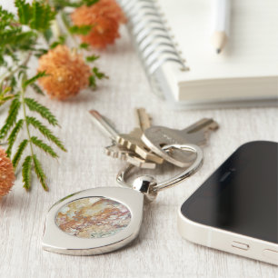 Colourful Jasper Stone Pattern Key Ring