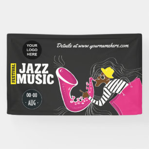 Colourful Jazz Music Festival add logo personalise Banner