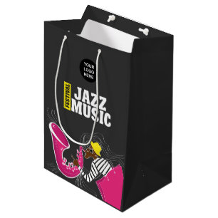 Colourful Jazz Music Festival add logo personalise Medium Gift Bag