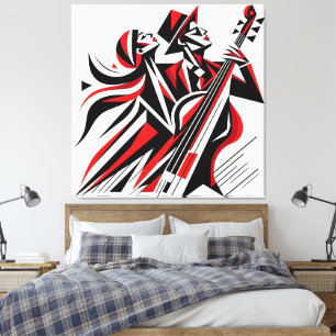 Colourful Jazz Romance  Canvas Print