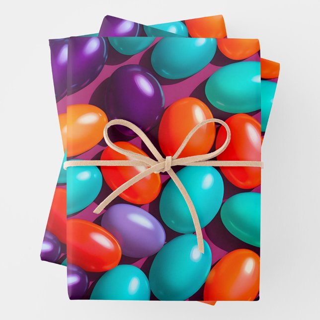 Colourful Jelly Bean Art Wrapping Paper Sheets (Creator Uploaded)