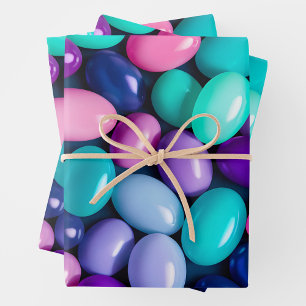 Colourful Jelly Bean Art Wrapping Paper Sheets
