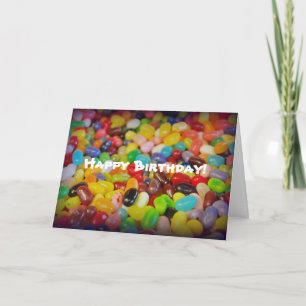 Colourful Jelly Beans Birthday Card
