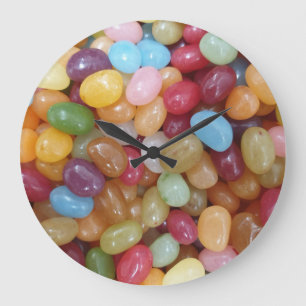 Colourful Jelly Beans Large Clock