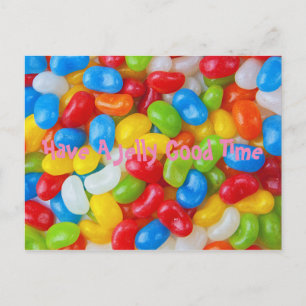 Colourful Jelly Beans Postcard