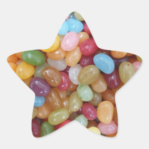 Colourful Jelly Beans Star Sticker