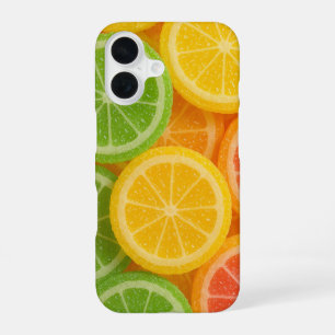 Colourful Jelly Citrus Candy Slice iPhone 16 Case