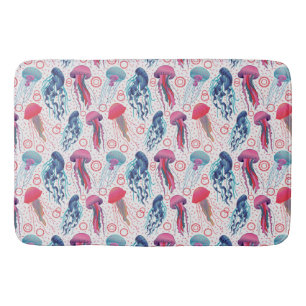 Colourful Jelly fishes Bath Mat