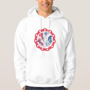 Colourful Jelly fishes Hoodie