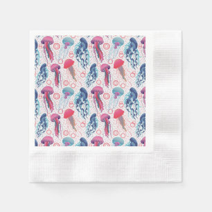 Colourful Jelly fishes Napkin