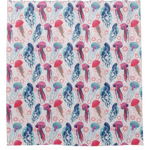 Colourful Jelly fishes Shower Curtain