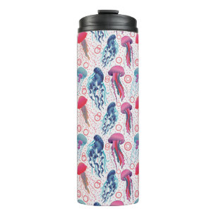 Colourful Jelly fishes Thermal Tumbler