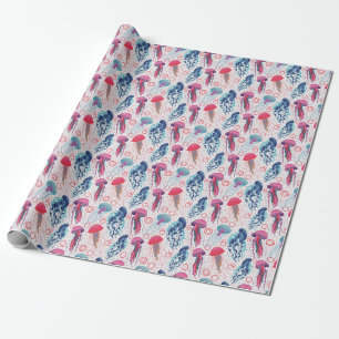 Colourful Jelly fishes Wrapping Paper