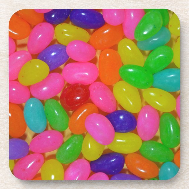 Colourful jellybean candy coaster (Front)