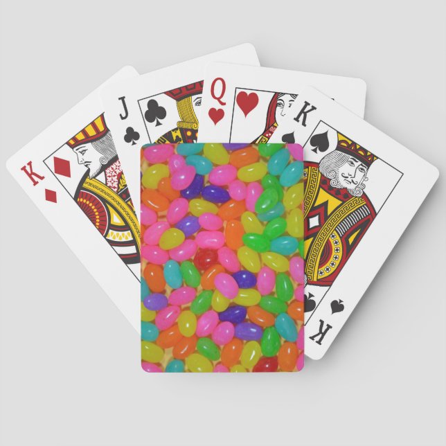 Colourful jellybean candy playing cards (Back)