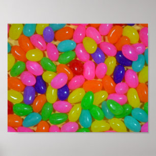 Colourful jellybean candy poster