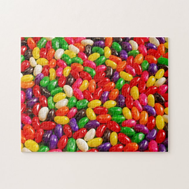 Colourful jellybean candy puzzle (Horizontal)