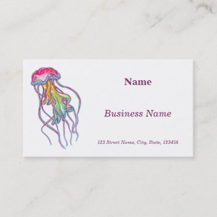 Colourful Jellyfish Business Card
