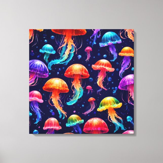 Colourful Jellyfish  Canvas Print (Front)