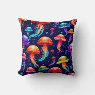 Colourful Jellyfish  Cushion
