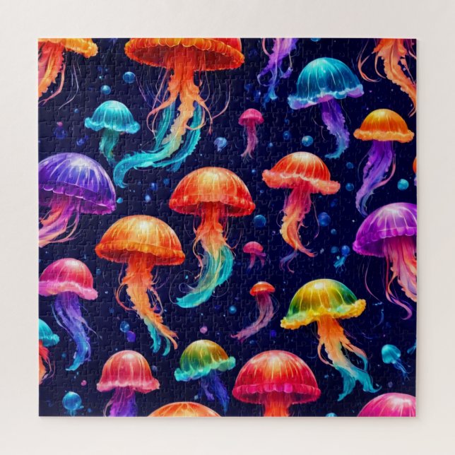 Colourful Jellyfish  Jigsaw Puzzle (Vertical)