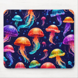 Colourful Jellyfish  Mouse Mat