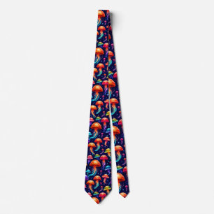 Colourful Jellyfish  Tie