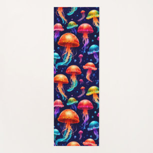 Colourful Jellyfish Yoga Mat