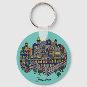 Colourful Jerusalem Key Ring