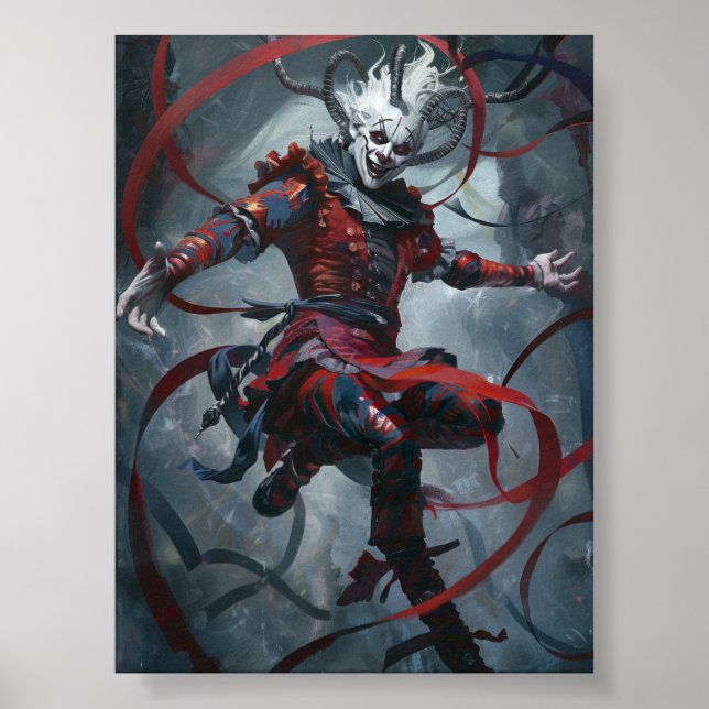 Colourful Jester Character Full Body Concept Art P Poster (Front)
