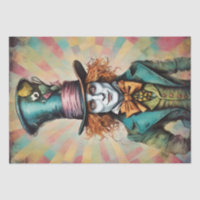 Colourful Jester Decoupage Tissue Paper