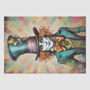 Colourful Jester Decoupage Tissue Paper