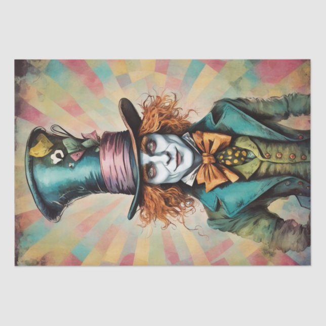 Colourful Jester Decoupage Tissue Paper (Front)