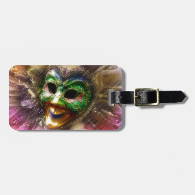 Colourful Jester Luggage Tag (Front Horizontal)