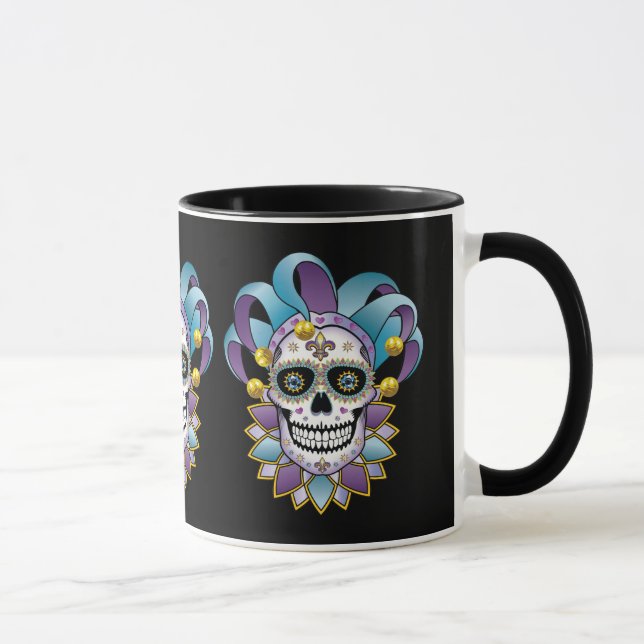 Colourful Jester Skull Mug (Right)