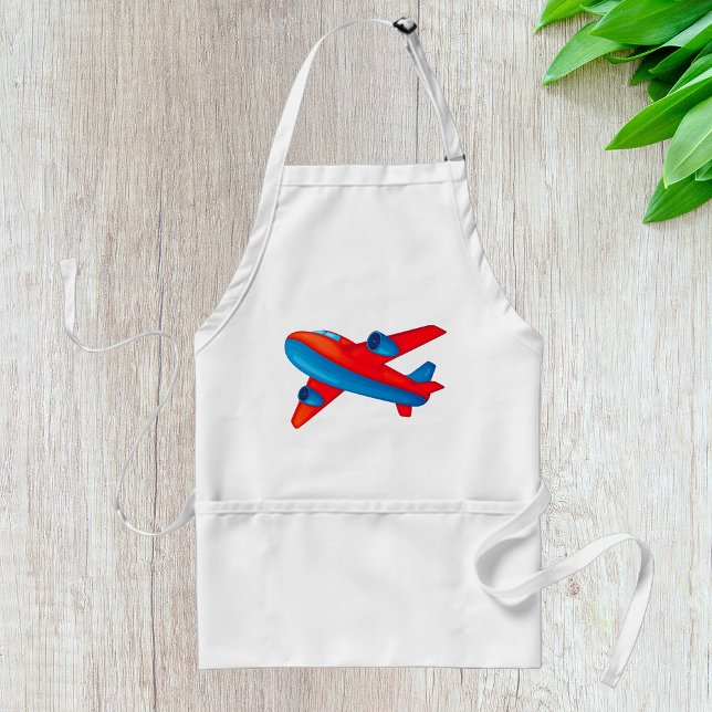 Colourful Jet Aeroplane Red and Blue Plane Standard Apron (Creator Uploaded)