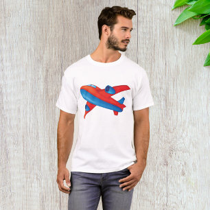 Colourful Jet Aeroplane Red and Blue Plane T-Shirt
