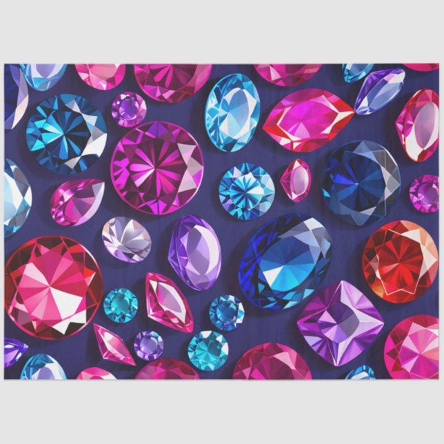 Colourful Jewel Art Tissue Paper (Front)